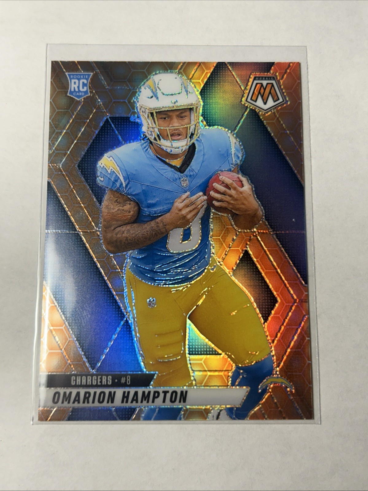 2025 Panini Mosaic Omarion Hampton RC Honeycomb Case Hit #335