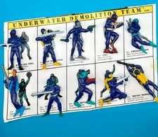 Mattle set of 10 GUTS! Underwater Demolition Team Scuba Divers Action Figures