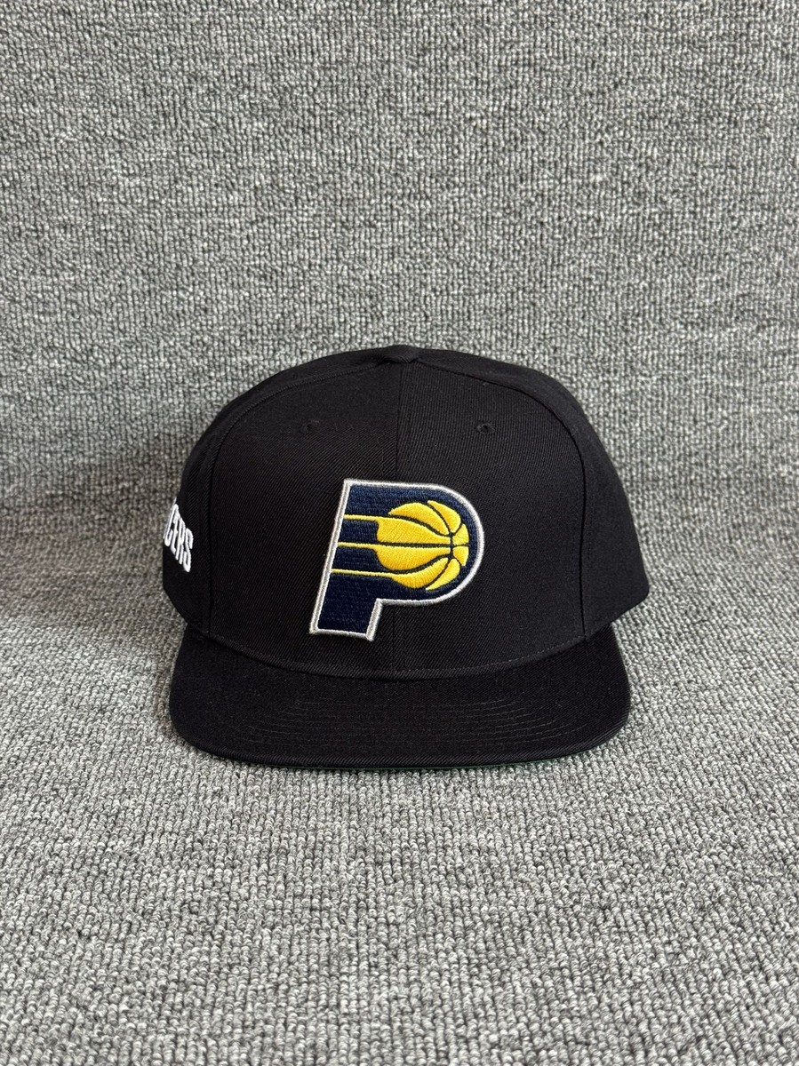 Mitchell & Ness Indiana Pacers Retro Snapback Black Flat Brim Hat
