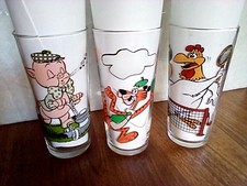 1976 Pepsi cartoon glasses