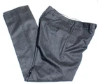 Brooks Brothers Pants Mens 33 x 32 Charcoal Gray Merino Wool Flannel Flat Front