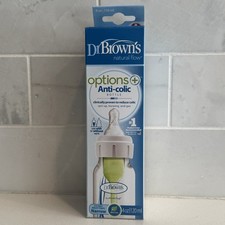 Dr. Brown  s Options Anti-Colic Narrow 4oz Bottle - 0m Level 1 Nipple