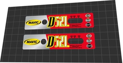 Mavic D521 rim decal set for two wheels