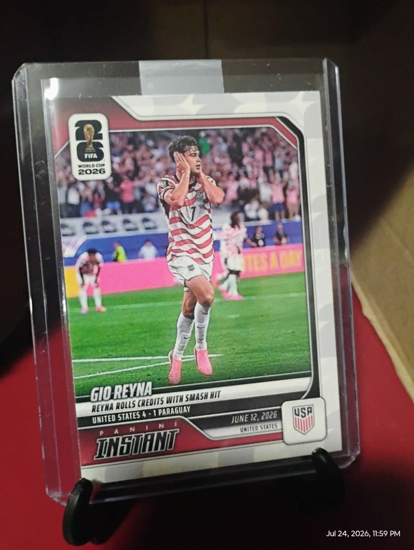 2026 Panini Instant FIFA World Cup #10 Gio Reyna United States PR:395 In-Hand