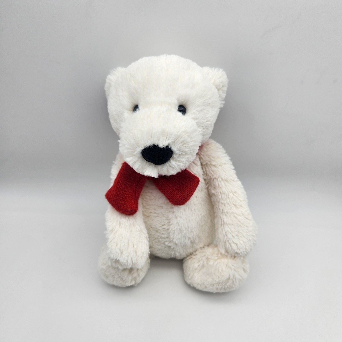 Jellycat Bashful Polar Bear With Red Scarf Medium 12