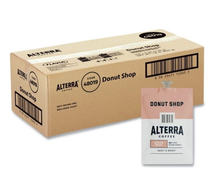 FLAVIA 48019 0.28 oz. Pouch Alterra Coffee Freshpack - Donut