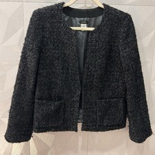 J.Crew Tweed Wool Blend boucle jacket Blazer Dark Gray Size 6