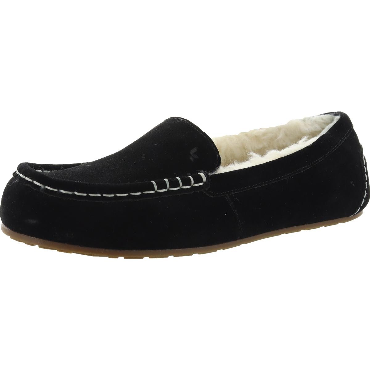 Женские мокасины из черной замши Koolaburra Lezly шириной 6 см (C, D, W) BHFO 1944