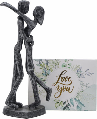 6Th Anniversary Iron Sculpture Gift   Romantic Couple Statue for Her, Handcrafte