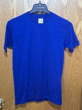 Vintage 90s Jerzees 50/50 Heavyweight Pocket T-Shirt Purple Made in USA Sz S