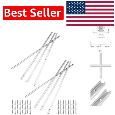 8 Pack Aluminum T Track 48 Inch with Quick Installation Features for Woodworking