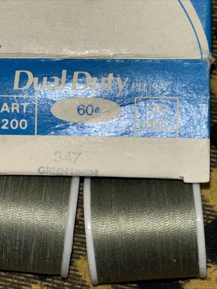6 Lot New J&P Coats Dual Duty Thread #347 Green Linen Sews All Fabrics 150 Yd Ea - Image 4 of 4