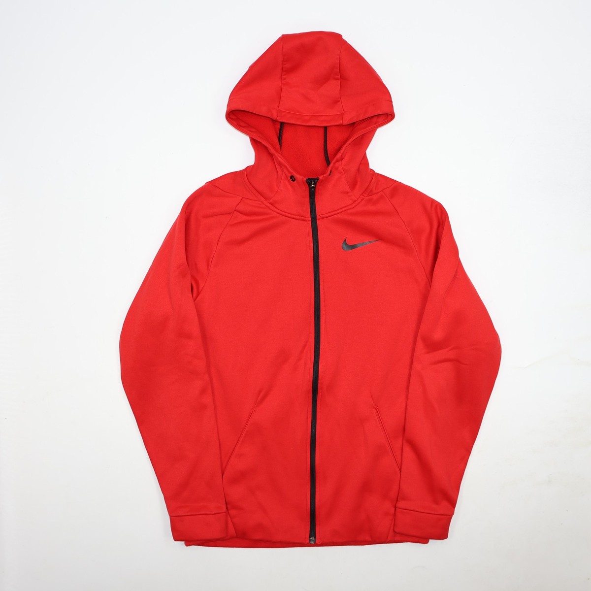 Nike Dri-FIT Men's Small Red Full Zip Hoodie Training Jacket