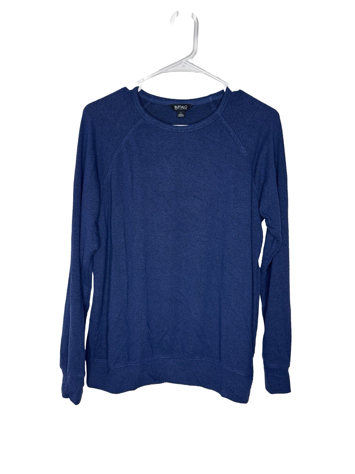 Buffalo David Bitton Men’s Soft Blue Pullover Crew Neck Sweater Long Sleeve Sz S