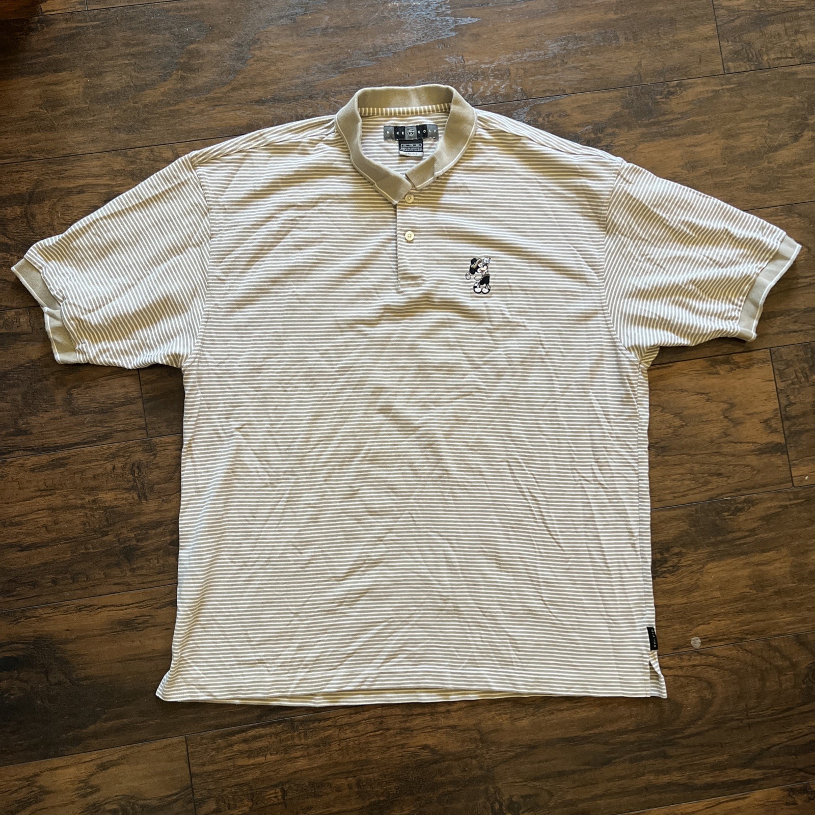 Vintage Tiger Woods Polo Mens 2XL Nike Mickey Mouse Disney Golf 