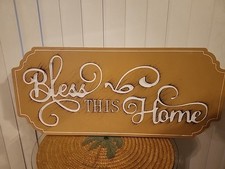 24x11 Bless This Home Wooden Sign