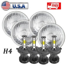 For 1965-1978 Ford Ltd 4pcs 5 34 5.75 Led Headlights Bulbs Hilo Beam