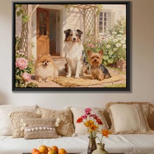 Pomeranian Canvas Print  Australian Shepherd Wall Art for Living Room Decor