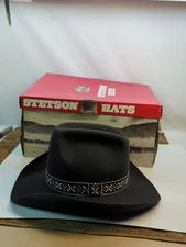 Vintage John B. Stetson 3XXX Beaver Cowboy Hat Color Gunsmoke Size 7 1/4