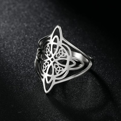 Anillo De Nudo De Bruja - Nudo Celtis Amuleto De Brujería Wiccan Pagano Jewelry