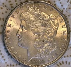 Beautiful 1886P Morgan Silver Dollar Lusterous AU/UNC Problem Free Coin..