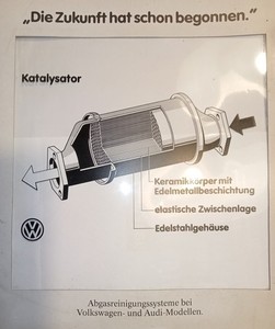 VW/ AUDI Rarität! 3 Overhead Projektor Folien von 1983 Katalysator Themen TOP!