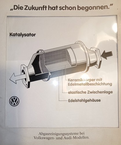 VW/ AUDI Rarität! 3 Overhead Projektor Folien von 1983 Katalysator Themen TOP!