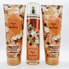 3/PCS SET BATH  BODY WORKS FALL IN BLOOM 1/BODY MIST  2/BODY CREAM FULL SIZE