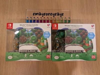 Lot Of 2 PDP REALMz Wireless Controller Nintendo Switch Minecraft Grove NEW 