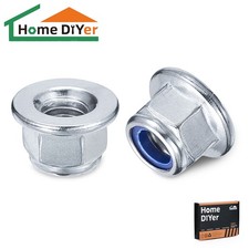 M5 M6 M8 M10 M12 FLANGED NYLOC NUTS FLANGE NYLON INSERT LOCKING NUT ZINC PLATED