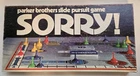 Vintage 1972 Parker Brothers, Sorry! Board Game No. 0390 Origional & Complete