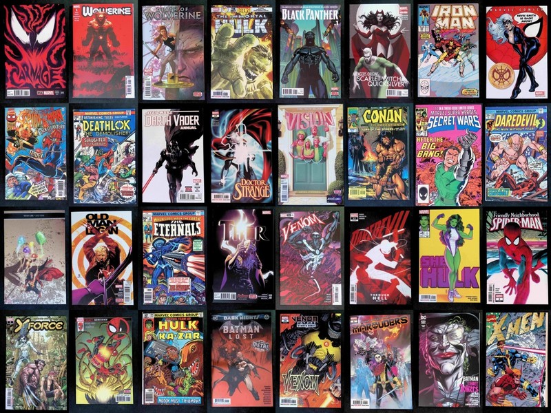 Comic Book Mystery Lot 25/50/100/200 Mixed Marvel DC VF+/NM No Duplicates Bulk