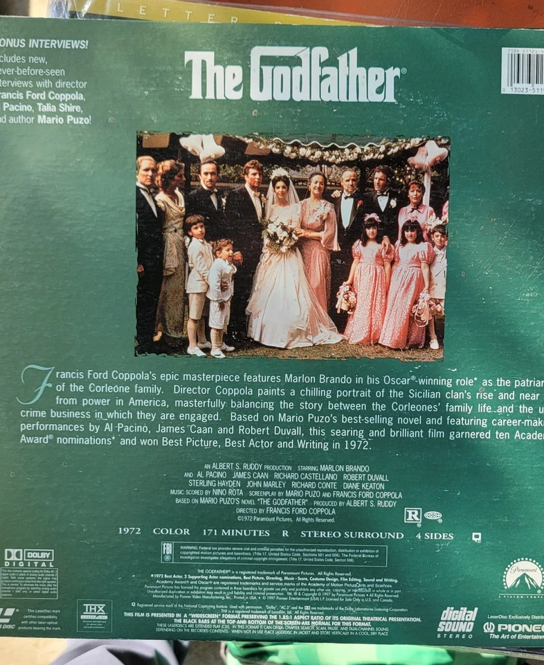 Godfather Set With Aladdin,Fifth Element, GoldenEye,And Alien Laser Disc Movies - Image 4 of 4