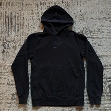 Nike Paris Saint Germain Hoodie Sweatshirt Men's Adult Small Black Back Pocket