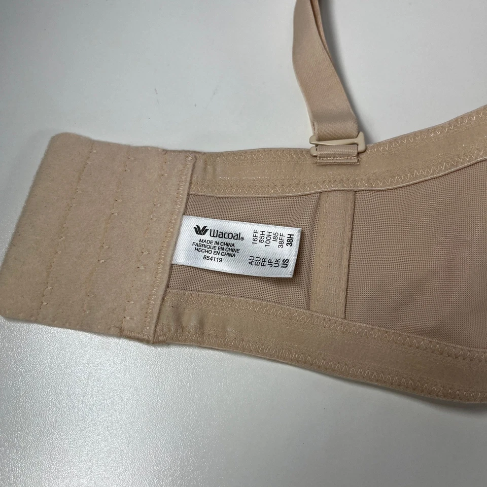 Sujetador con aros Wacoal 854119 beige cobertura completa talla 38H todos los días Foto 3 de 4