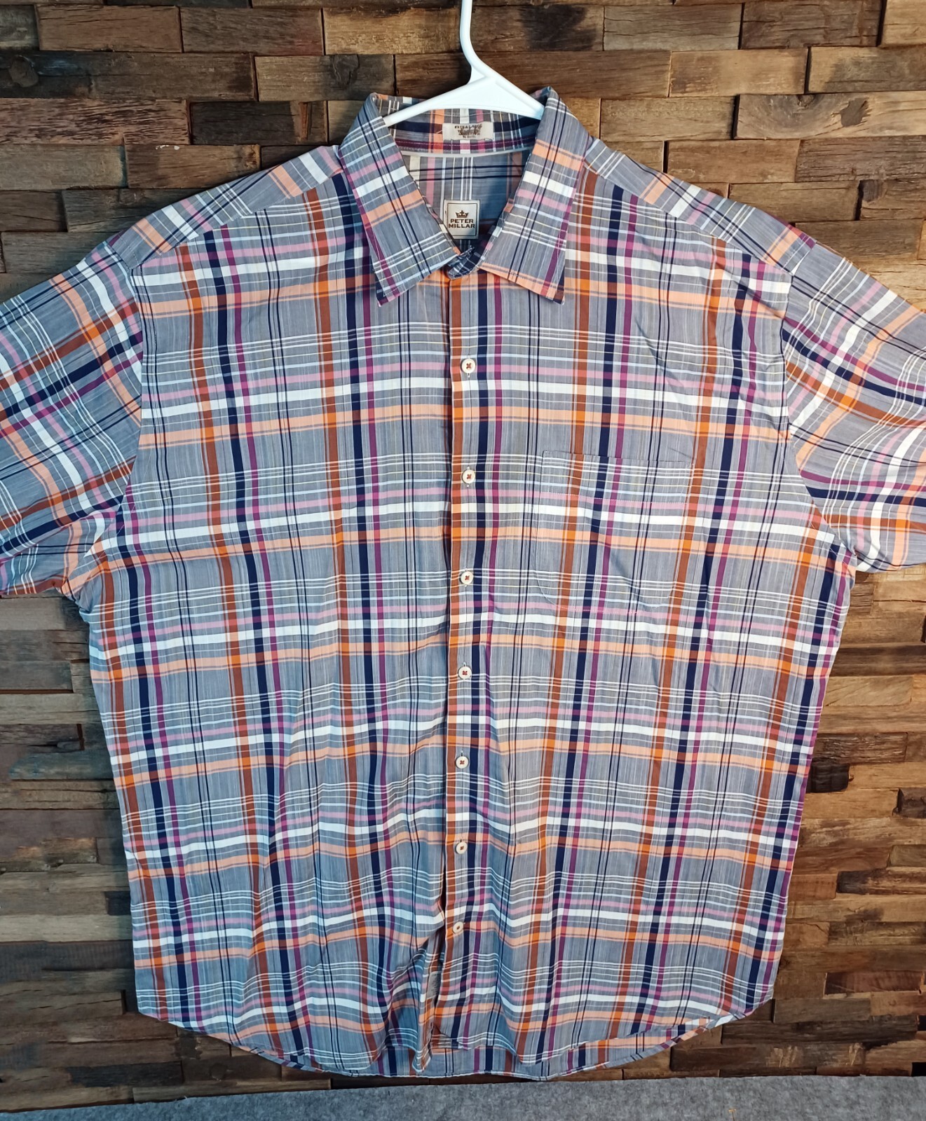 PETER MILLAR Designer Button Down Long Sleeve Pla… - image 4