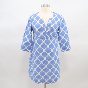 boden blue and white dress