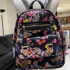 Butterfly Print Adjustable Zipper Backpack 6 Different Poickets New No Tags