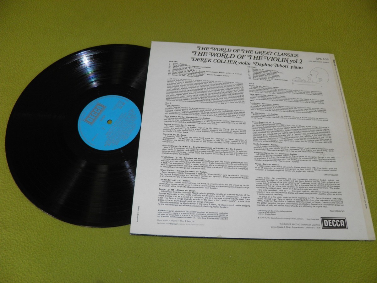 Violin - Derek Collier / Faure / Paganini / Dvorak / Brahms UK