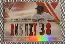Rusney CASTILLO🔥2015 Triple Threads Ruby PATCH Relic #TTR-RCA1 1/1 NM Red Sox📈