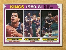 1981-82 Topps Basketball Kansas City Kings Team Leaders Birdsong/King/Ford NM-MT