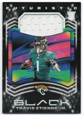 2021 Panini Black Futuristic Jerseys Silver #F-TE Travis Etienne Jr. RC GU 33/99