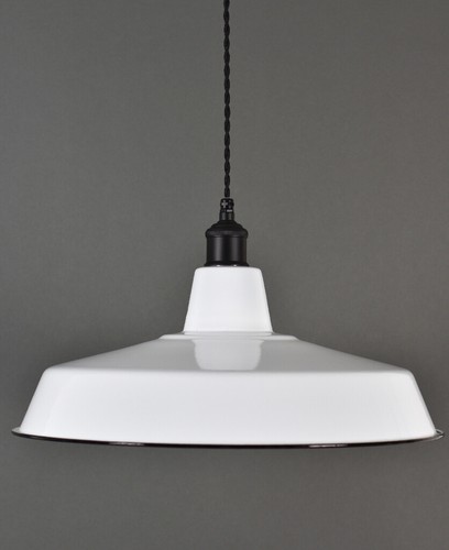 XL Classic Retro Vintage Industrial Factory Enamel Shade Lampshade Steel Pendant - Picture 22 of 42