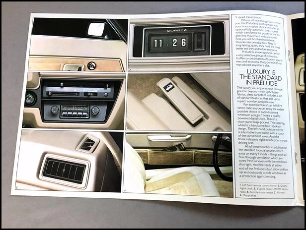 1981 Honda Prelude Original Canada Car Brochure Catalog Foto 4 de 4