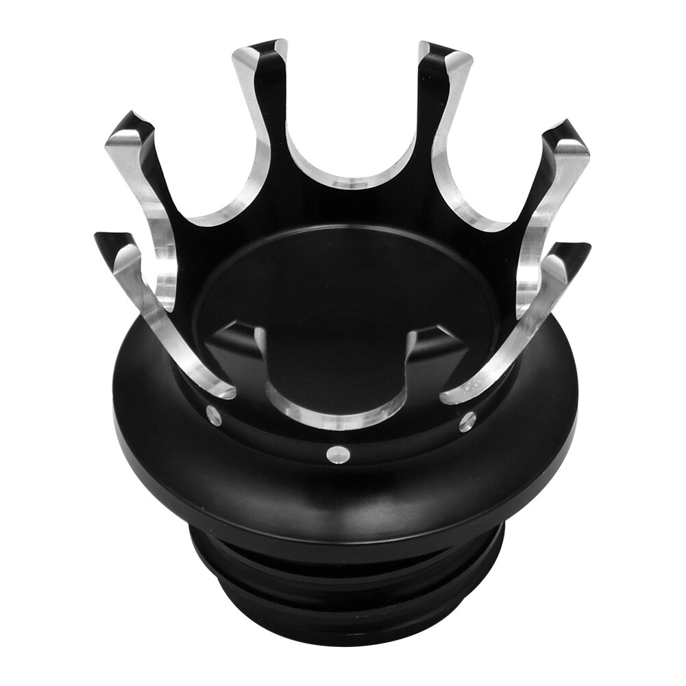 CNC Billet Aluminium Tankdeckel Für Harley - Schwarz, Für Softail & Sportster