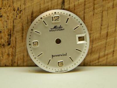 Mido Watch Dial Multifort Powerwind Vintage Pearl Date Windw Gold Markrs 17.87mm