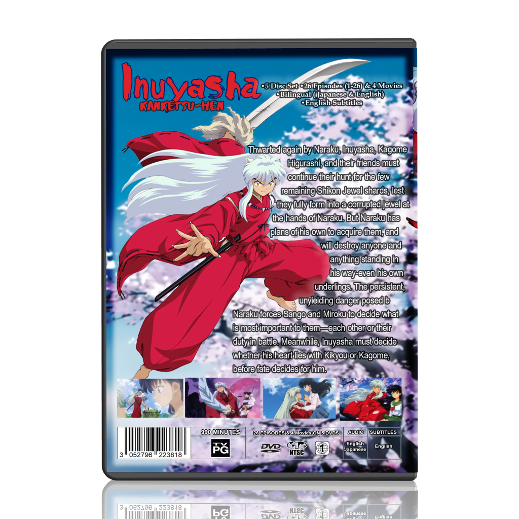 DVD Anime InuYasha: Kanketsu-hen (The Final Act) + 4 Movie w English Dub &  Sub