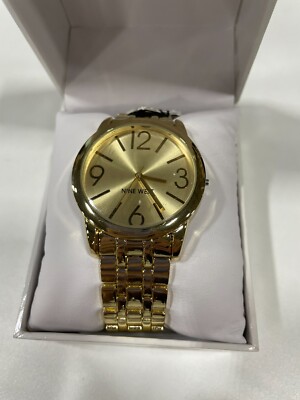 Nw 1578chgb Nine West Watch Gold Nine West Women's Bracelet Watch Gold