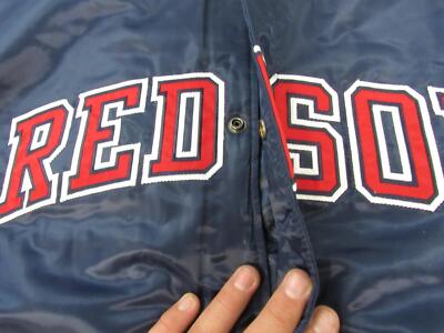 New Boston Red Sox Mens Size 2XL Blue Starter Satin Snap Heavy
