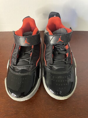 Nike Jordan Kids 11C Stay Loyal Shiny Patent Leather 'Bred' Black